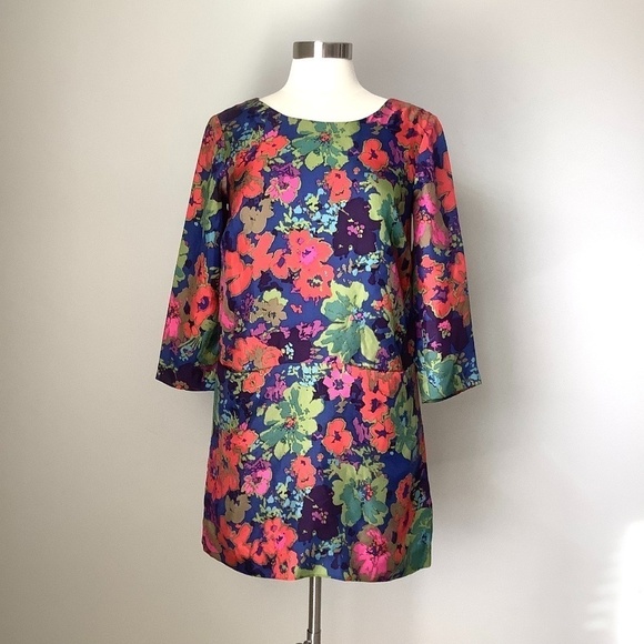 J.Crew‎ Jules Dress in Ashbury Floral 100% Silk MSRP $188 - Picture 5 of 16